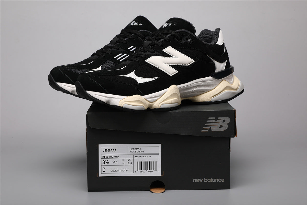 New Balance 9060 Unisex-Sneaker Schwarz-Weiß
