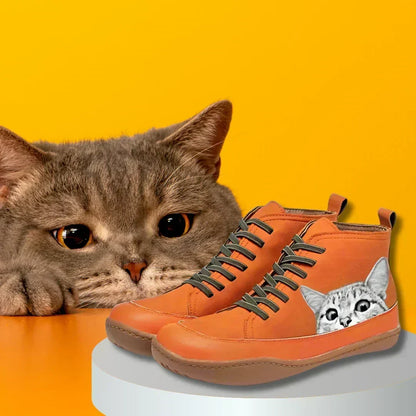 KittyKicks ortopædiske ankelstøvler i læder til kvinder