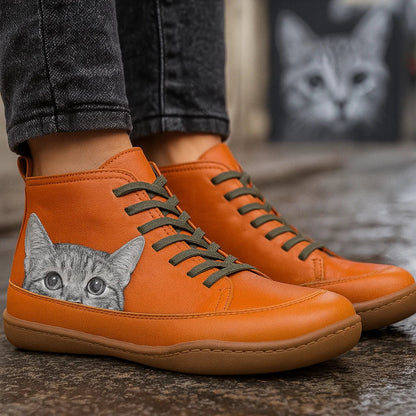 KittyKicks ortopædiske ankelstøvler i læder til kvinder