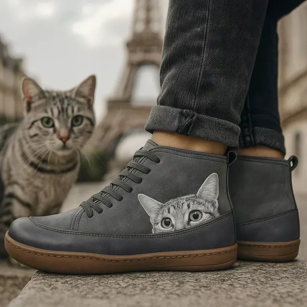 KittyKicks ortopædiske ankelstøvler i læder til kvinder