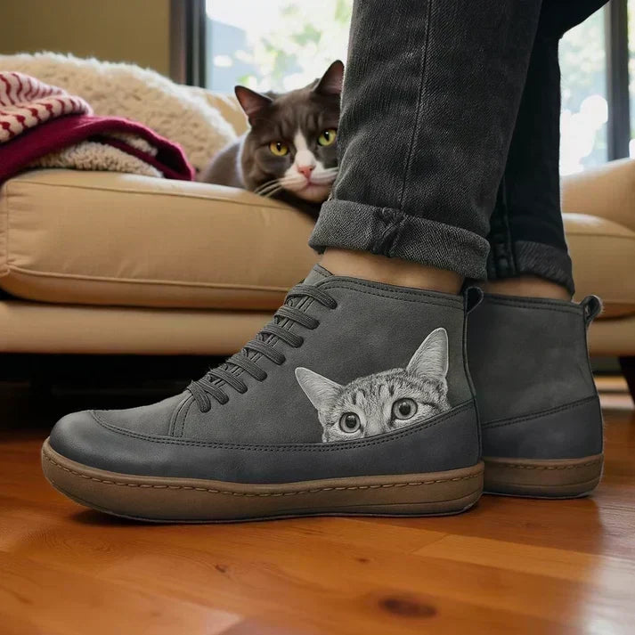 KittyKicks ortopædiske ankelstøvler i læder til kvinder