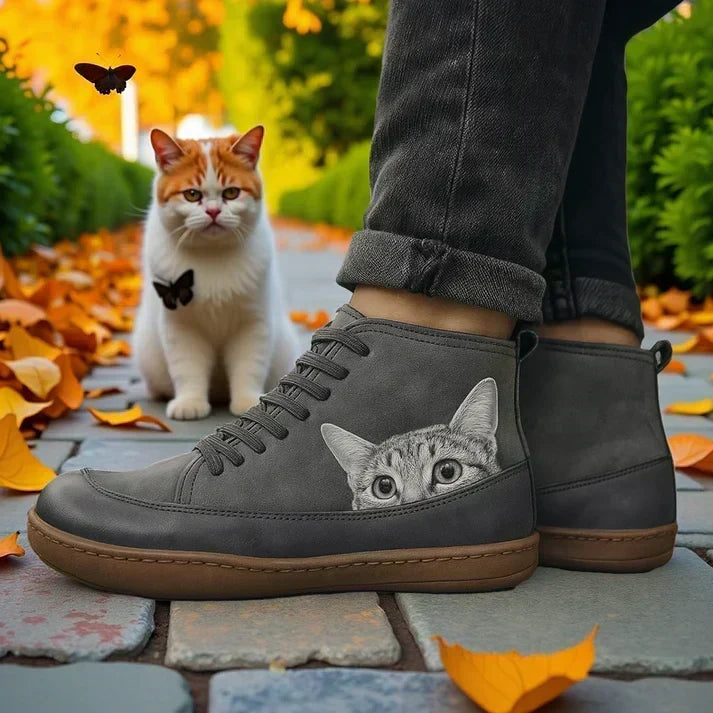 KittyKicks ortopædiske ankelstøvler i læder til kvinder